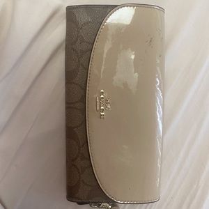 Authentic Coach monogram wristlet wallet bag